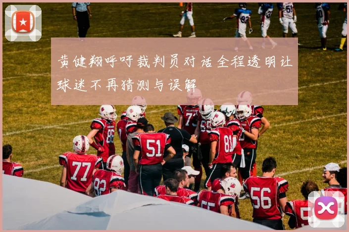 黄健翔呼吁裁判员对话全程透明让球迷不再猜测与误解